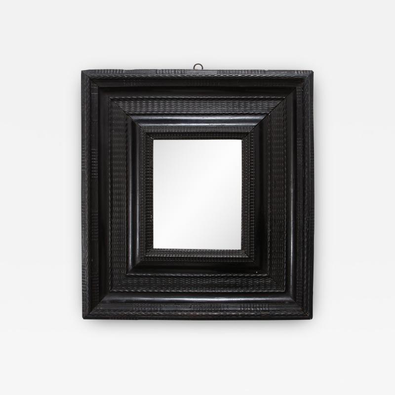 Italian Baroque Carved Ebonized Frame Mirror