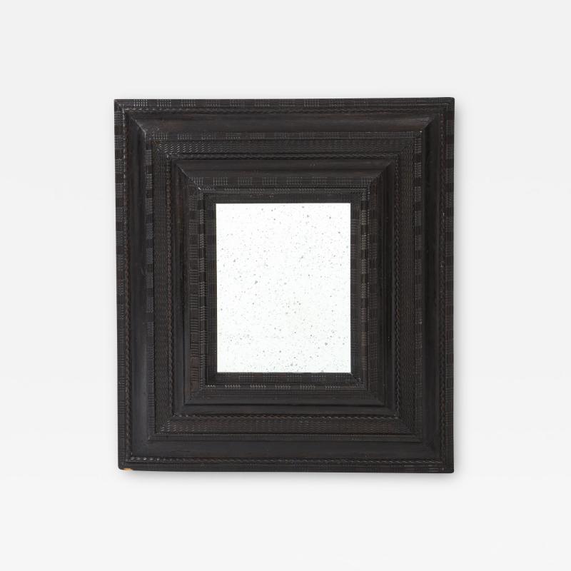 Italian Baroque Carved Ebonized Frame Mirror