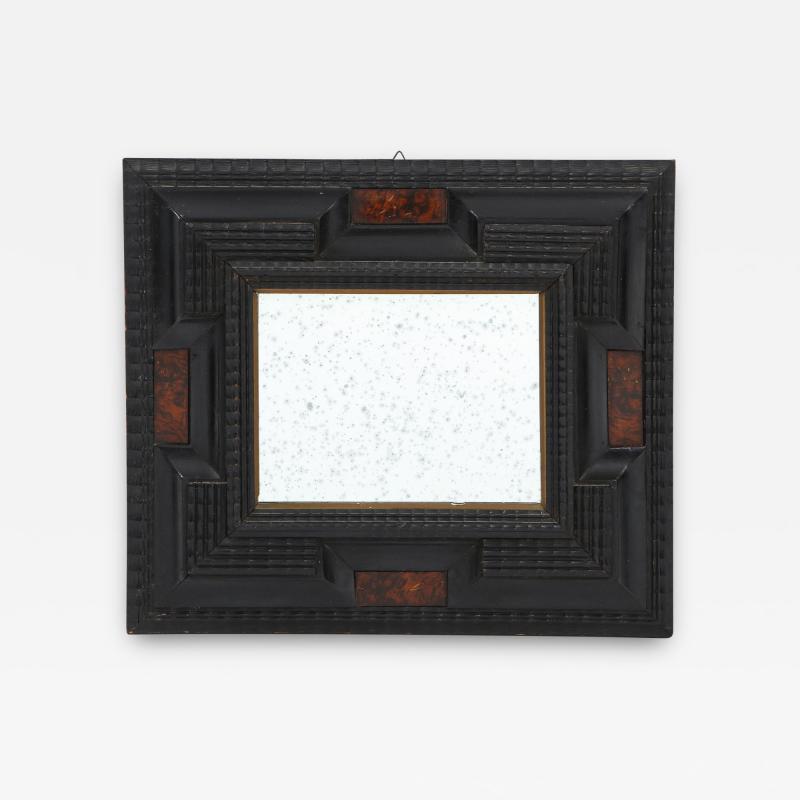 Italian Baroque Manner Ebonized and Faux Tortoise Shell Mirror Frame