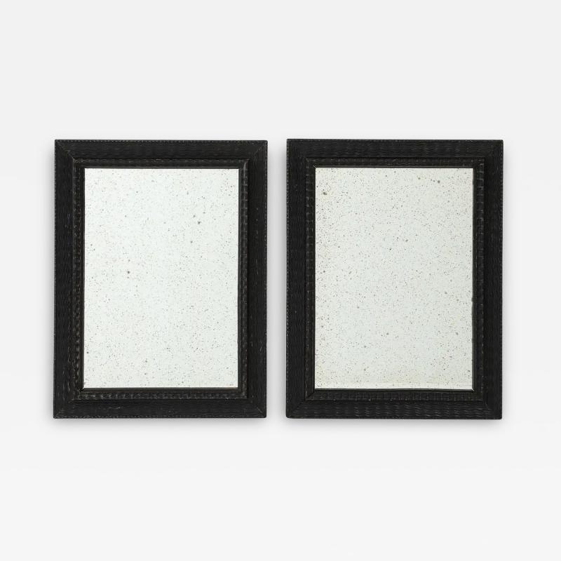 Italian Baroque Manner Ebonized and Ripple Carved Mirror Frame circa 1900