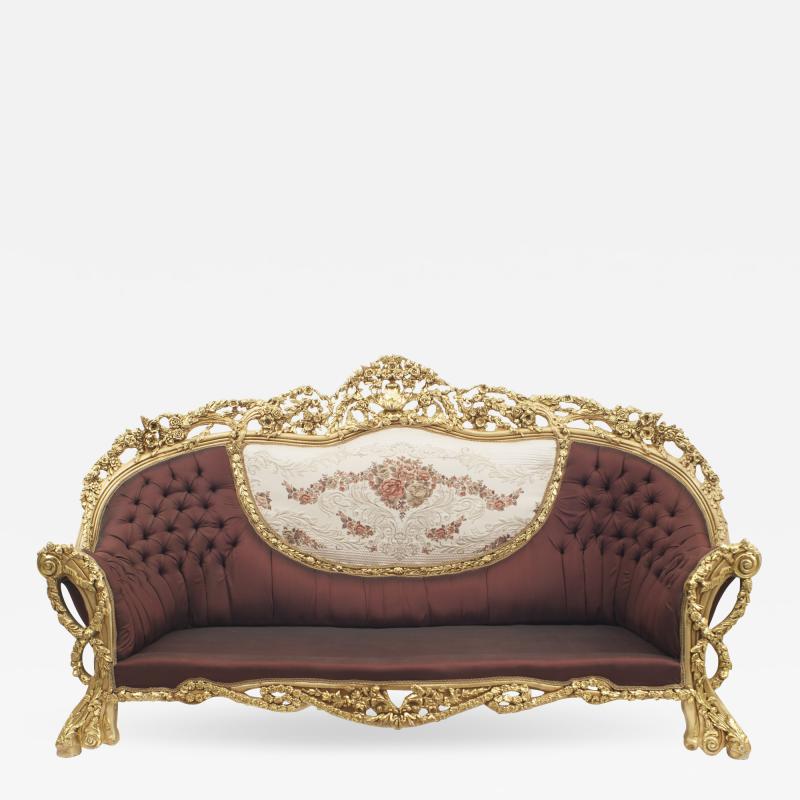 Italian Baroque Style 20th c Large Settee