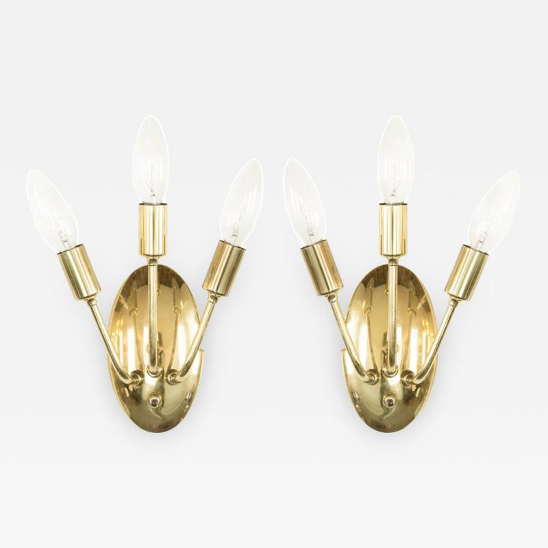 Italian Brass Sconces 1950s
