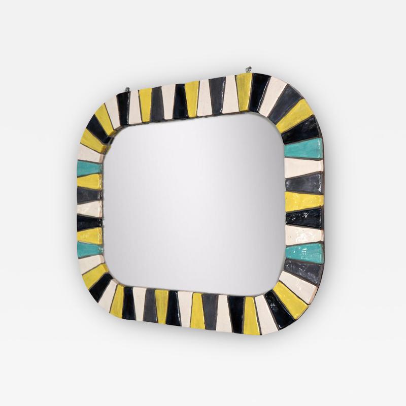 Italian Ceramic Tile Mirror