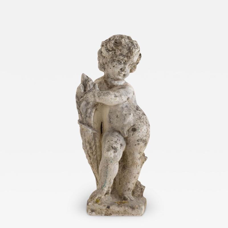 Italian Concrete Garden Cherub Statue