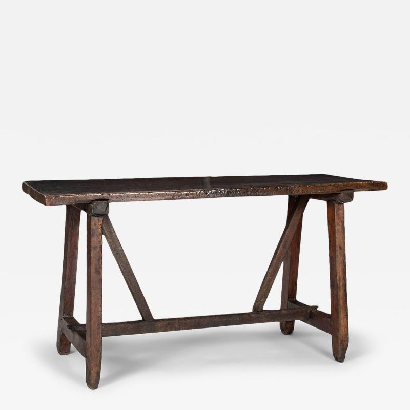 Italian Console with Trestle Base