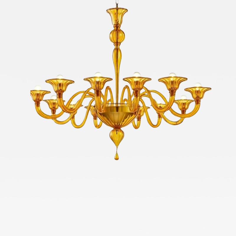 Italian Contemporary Modern Elegant Rigadin Murano Glass Chandelier