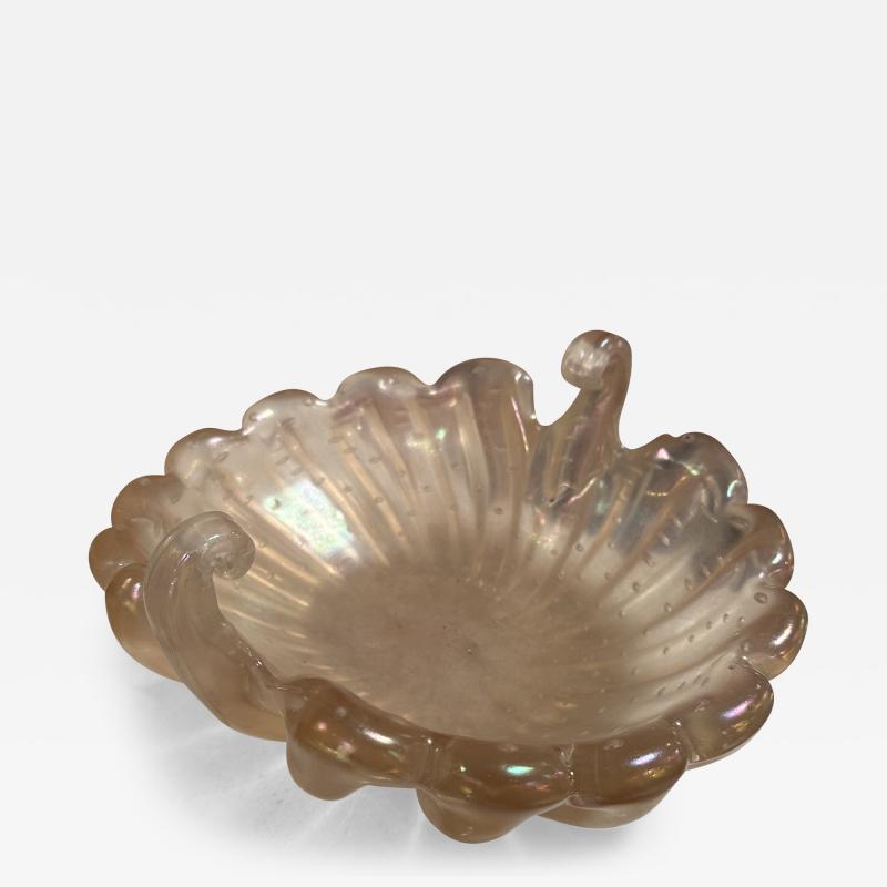 Italian Decorative Handmade Glass Bowl 1980