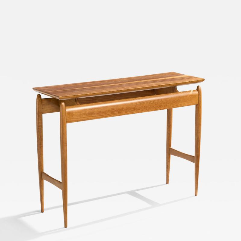 Italian Designer Console Table in Wood Italy 1950s