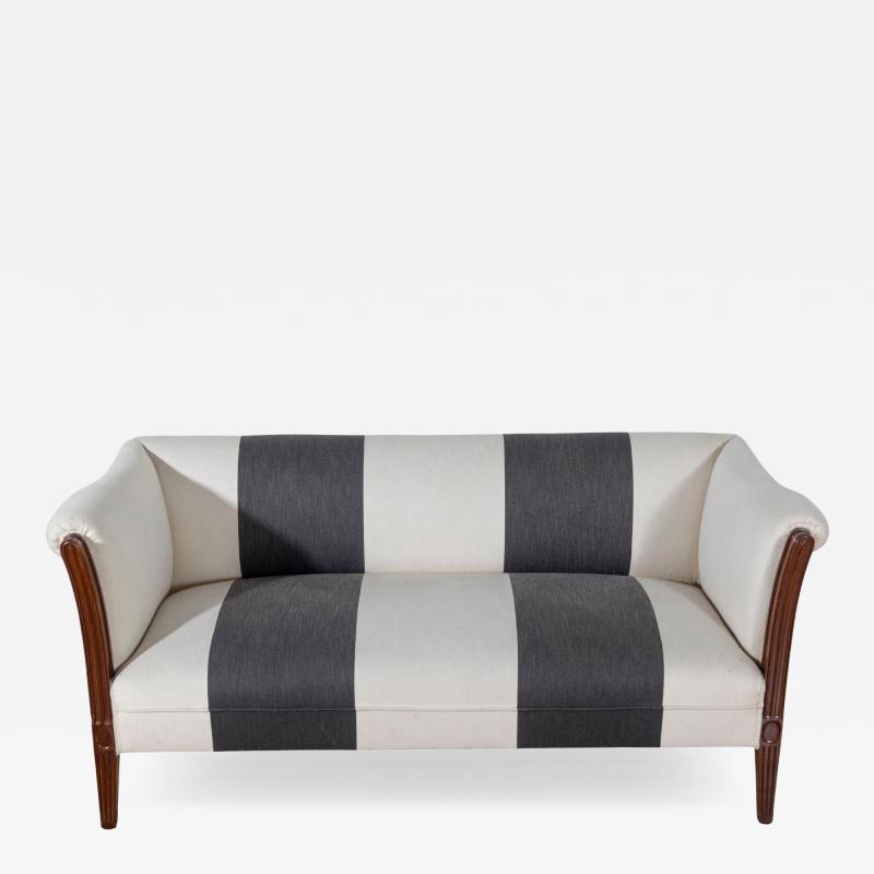 Italian Early 19th Century Mahogany Sofa with Bronze Mounts