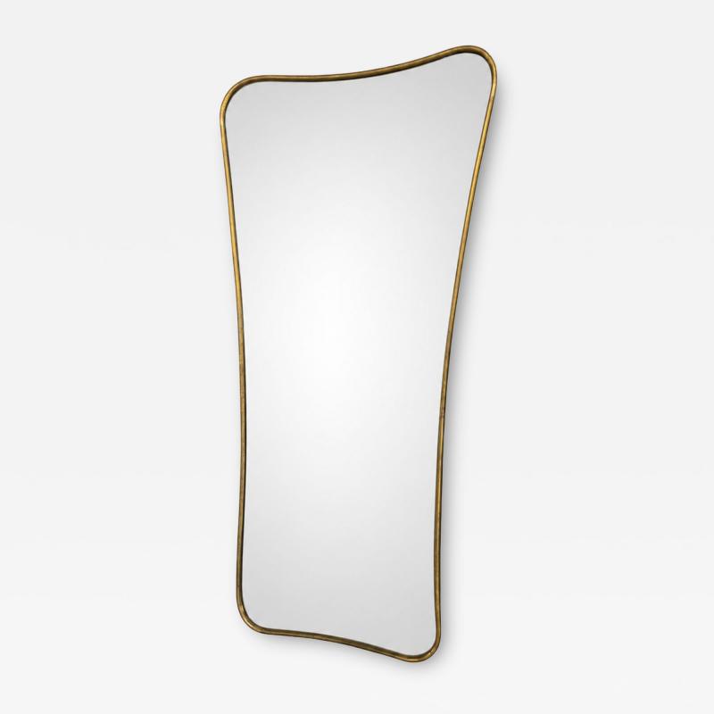 Italian Freeform Brass Wall Mirror