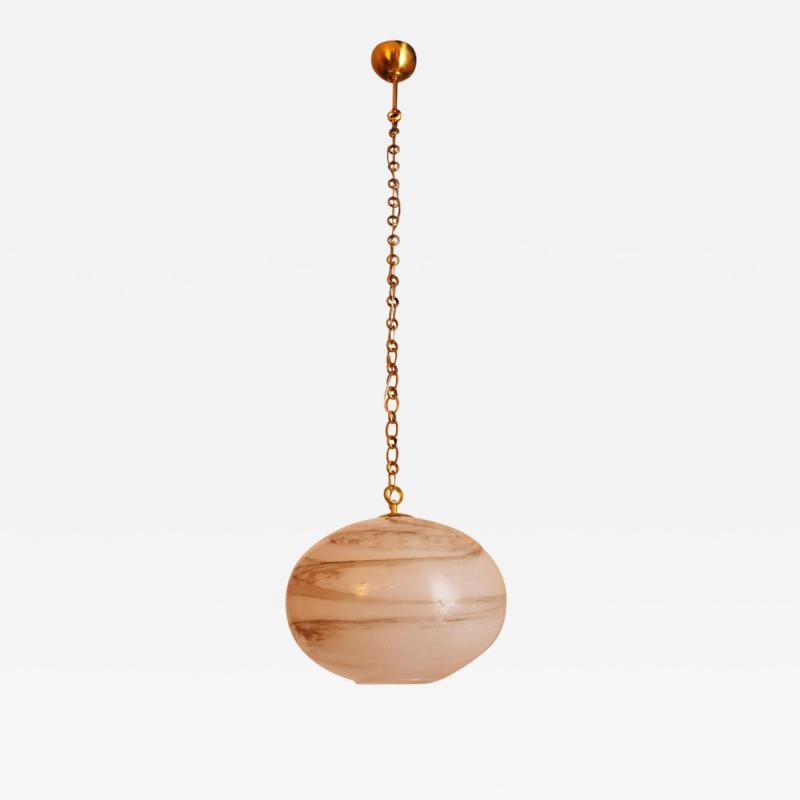 Italian Glass Pendant With Brass Fittings