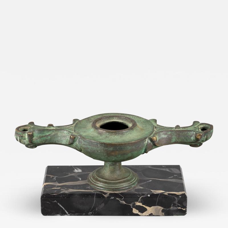 Italian Grand Tour Bronze Oil Lamp