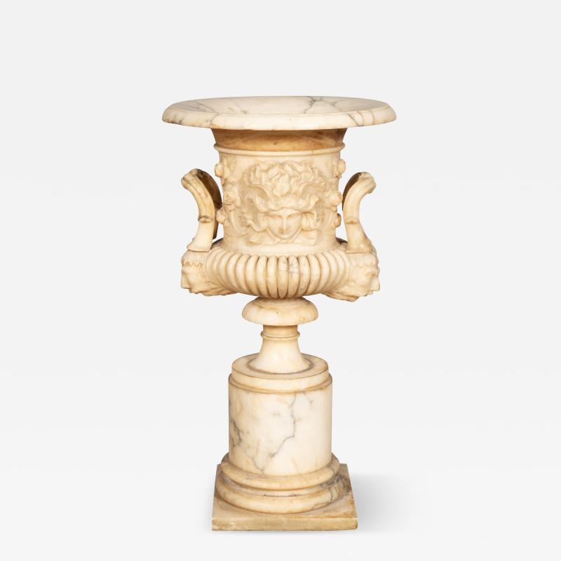 Italian Grand Tour Carved Alabaster Urn