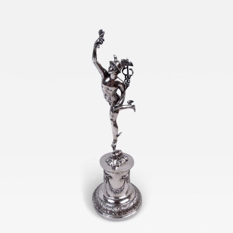 Italian Grand Tour Silver Giambologna Mercury Figure