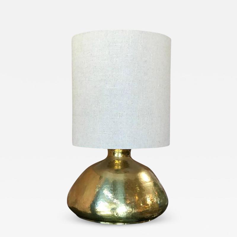 Italian Hammered Brass Table Lamp