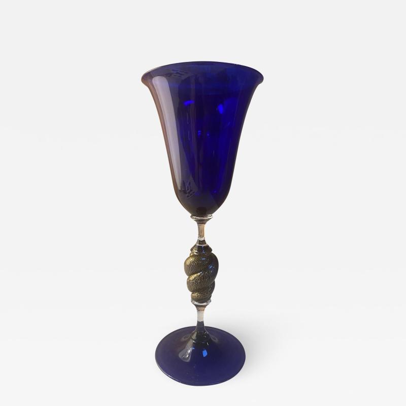 Italian Handcrafted Chalice in Blown Murano Glass 1970