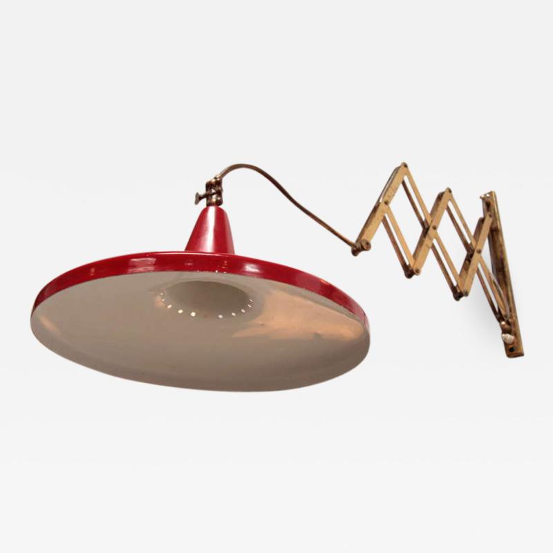 Italian Lacquered Metal Wall Light