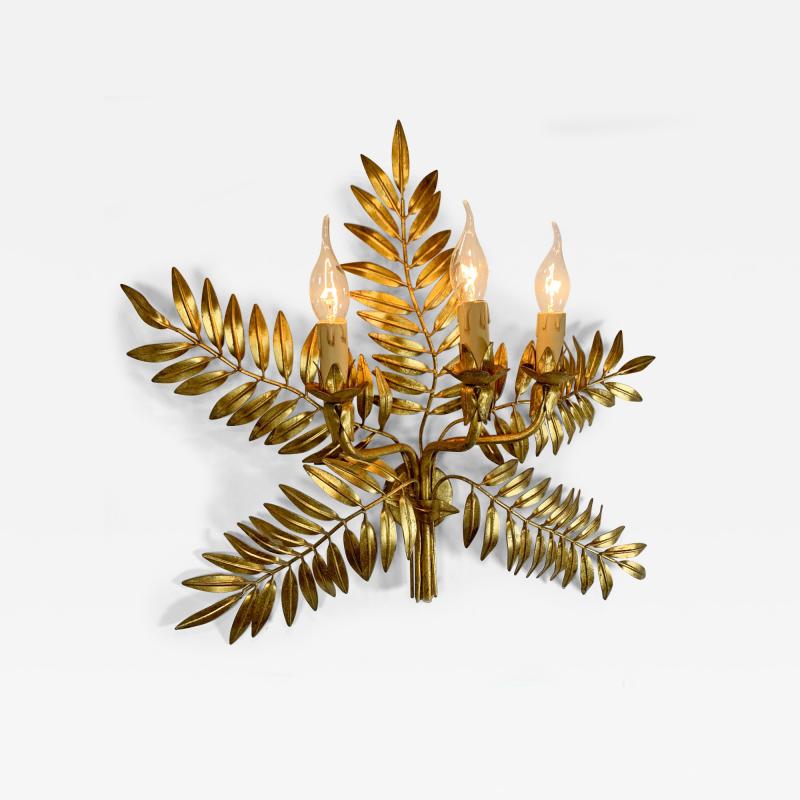 Italian Laurel Leaf Wall Light 1950s