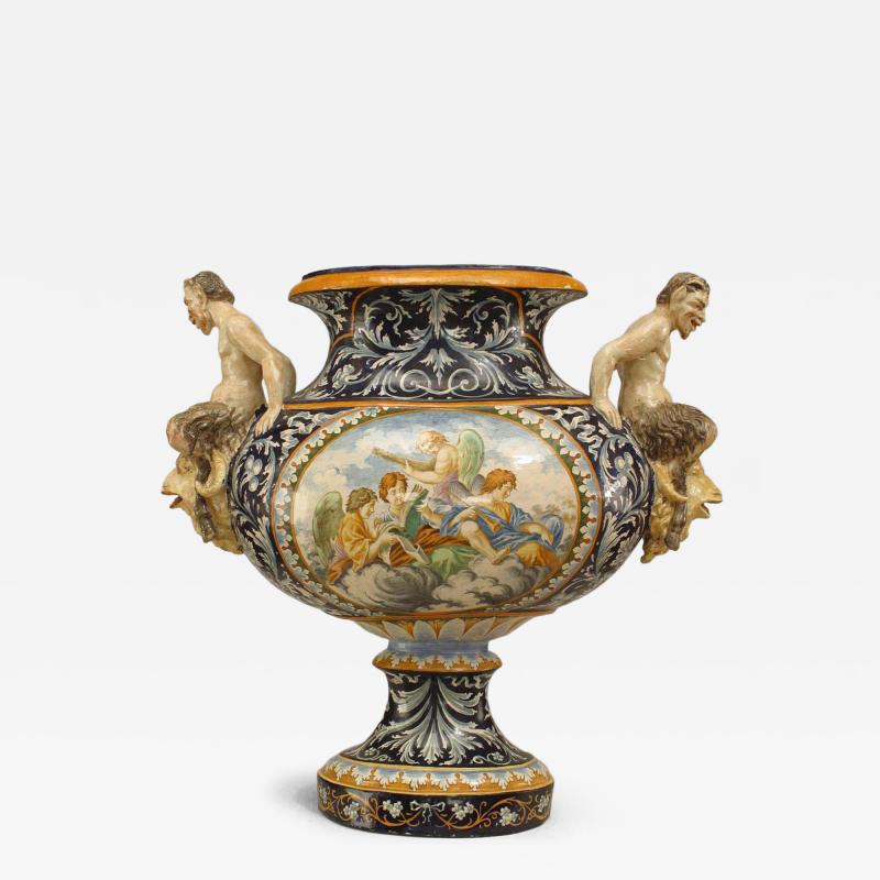 Italian Majolica large oval shaped centerpiece