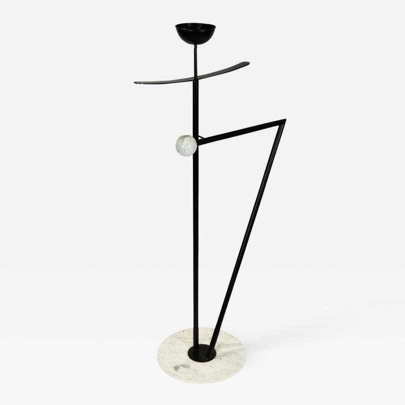 Italian Marble Black Enameled Valet Stand