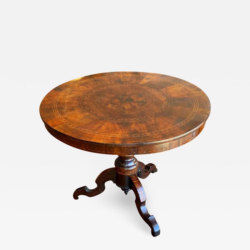 Italian Marquetry Table Circa 1850