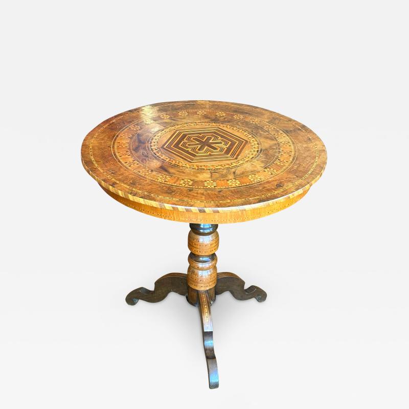 Italian Marquetry Table Circa 1850