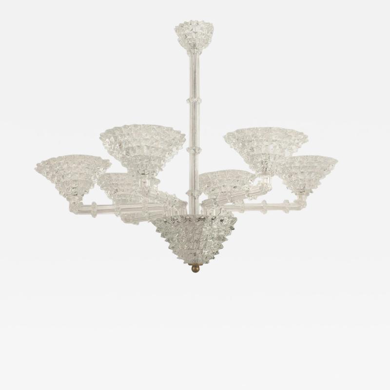 Italian Mid Century Glass Chandelier