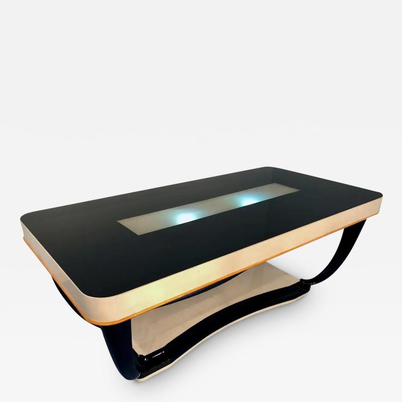 Italian Mid Century Parchment Dining Table 1950s