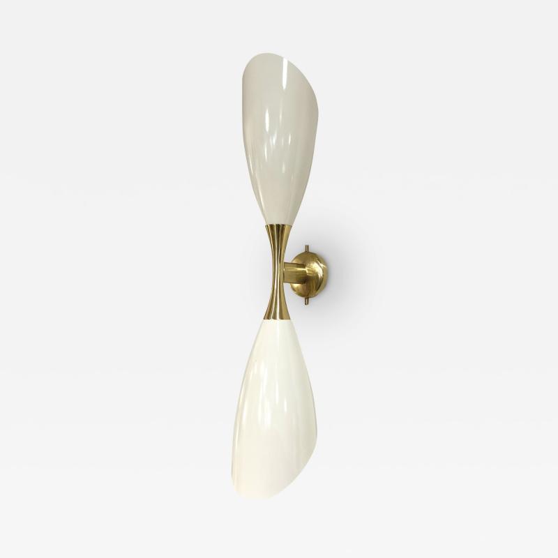 Italian Mid Century Style Double Shade Sconce