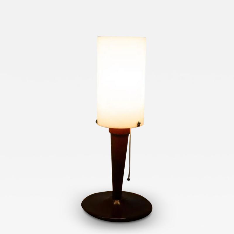 Italian Mid Century Table Lamp in Wood