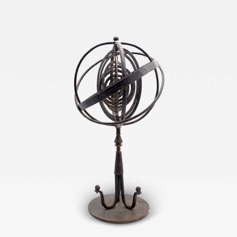 Italian Mid Century Wrought Iron Armillary