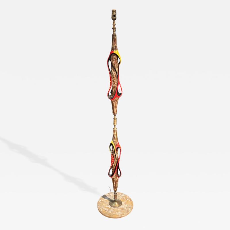 Italian Modern Ceramic And Marble Floor Lamp