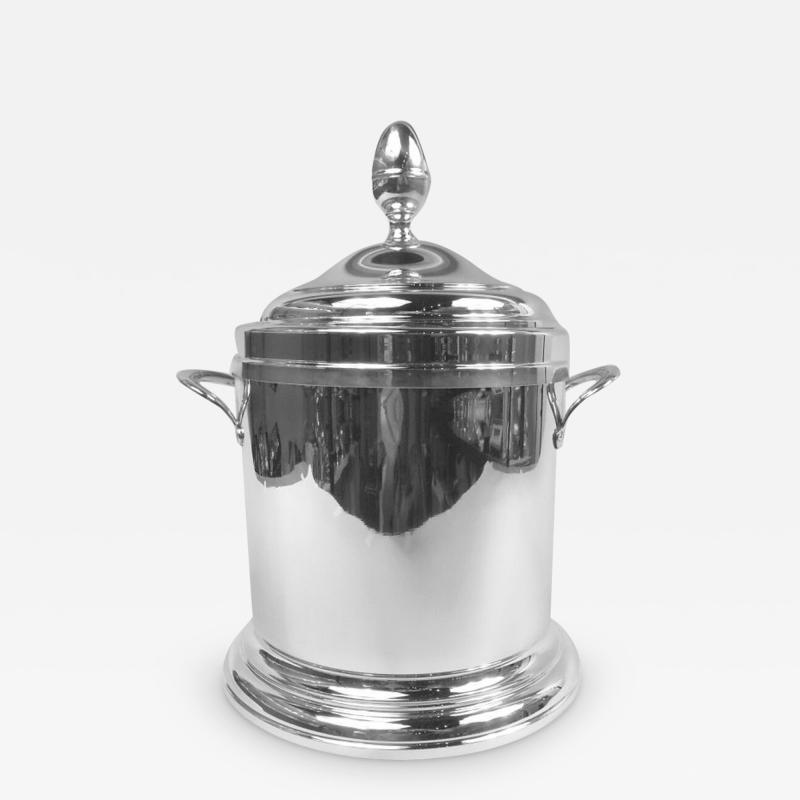 Italian Modern Classical Sterling Silver Ice Bucket