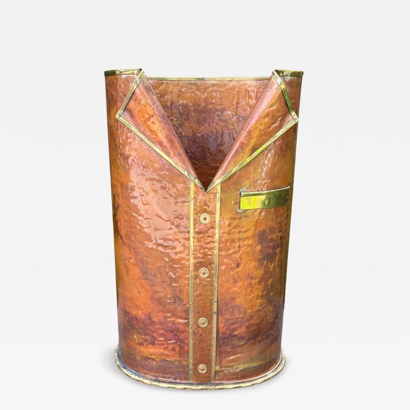 Italian Modern Mixed Metals Umbrella Stand