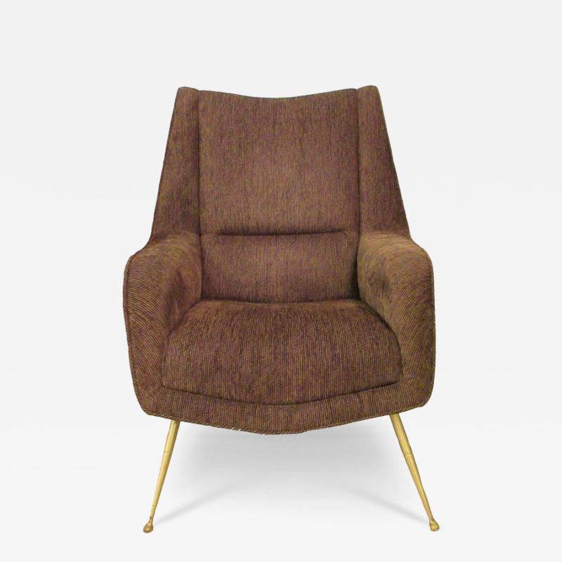 Italian Modern Upholstered Armchair Carlo di Carli 1950s