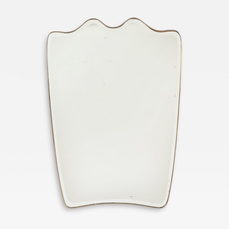 Italian Modernist Brass Framed Mirror circa 1940