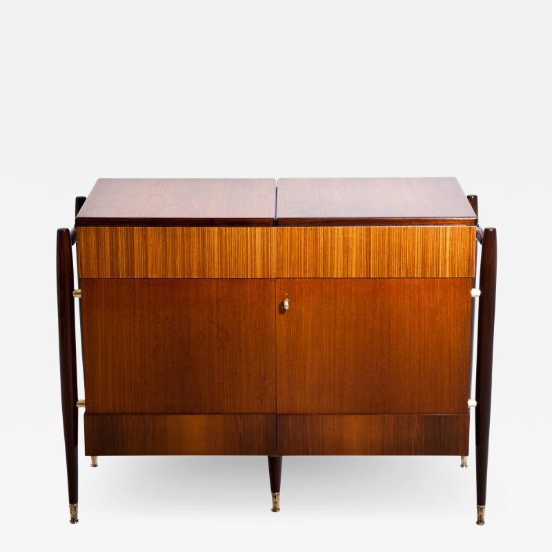 Italian Modernist Folding Bar Cabinet