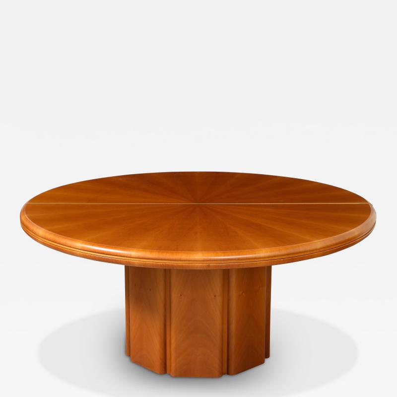 Italian Modernist Maple Wood Center Dining Table circa 1970
