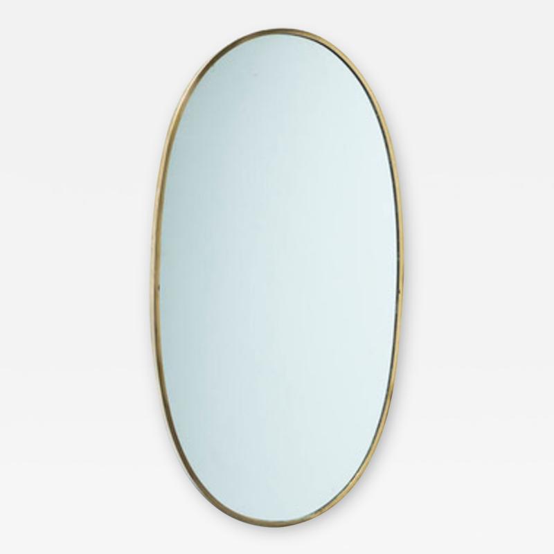 Italian Modernist brass Framed Mirror 1950 60 41 by 22 in 