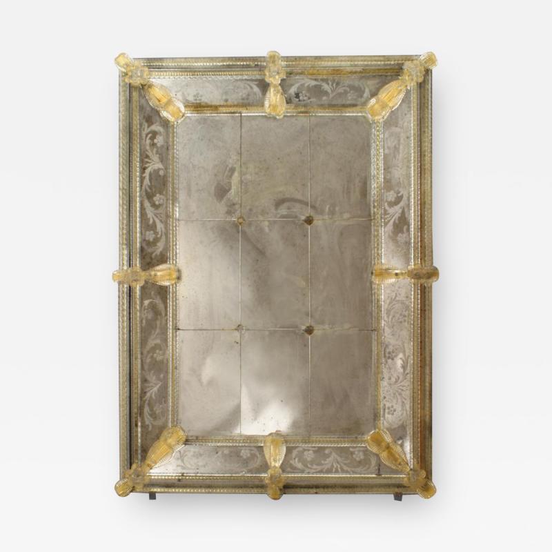 Italian Murano Etched Wall Mirrors