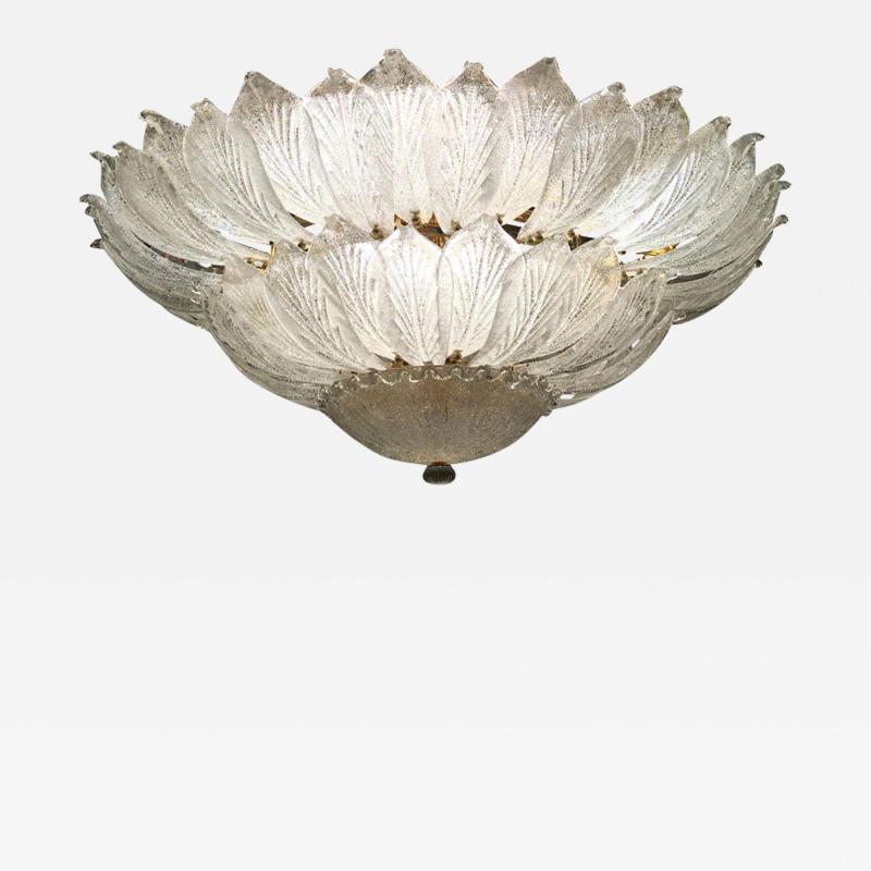 Italian Murano Glass Leave Ceiling Light Chandelier