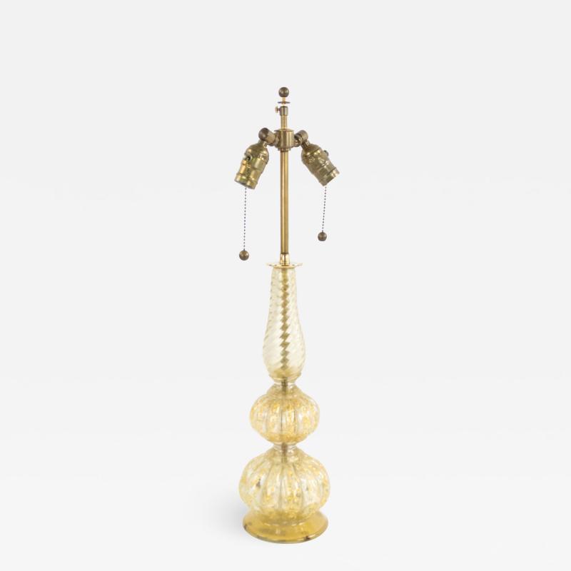 Italian Murano Gold Dusted Glass Table Lamp