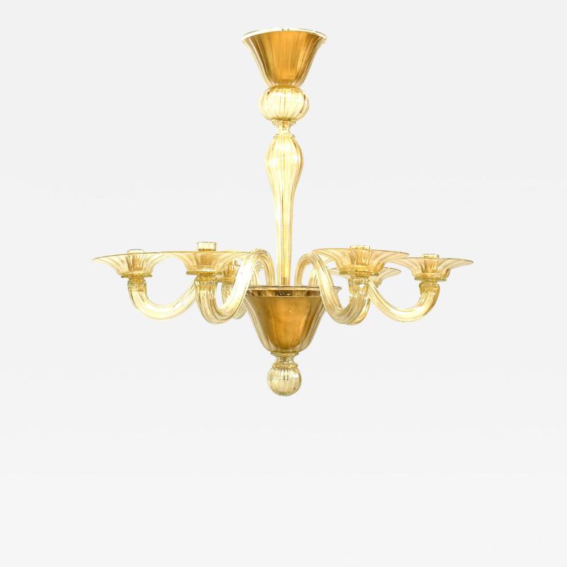 Italian Murano SOMMERSO Gold Dusted Glass Chandeliers