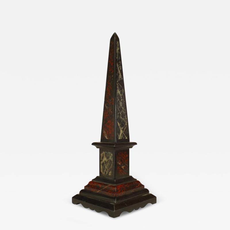 Italian Neo Classic Black Marble Obelisk