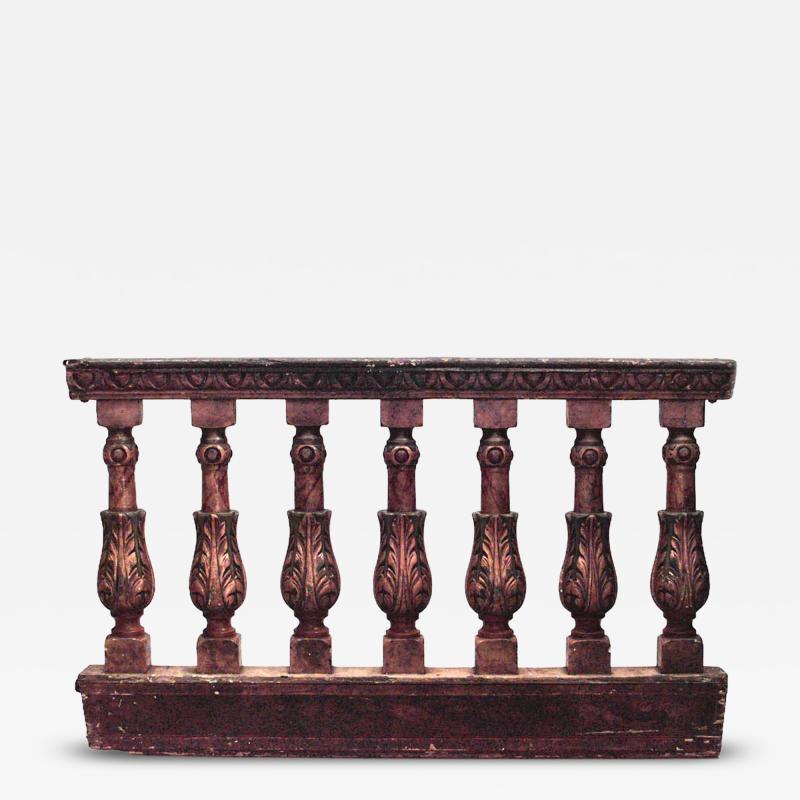 Italian Neo Classic Carved Balustrade Railings