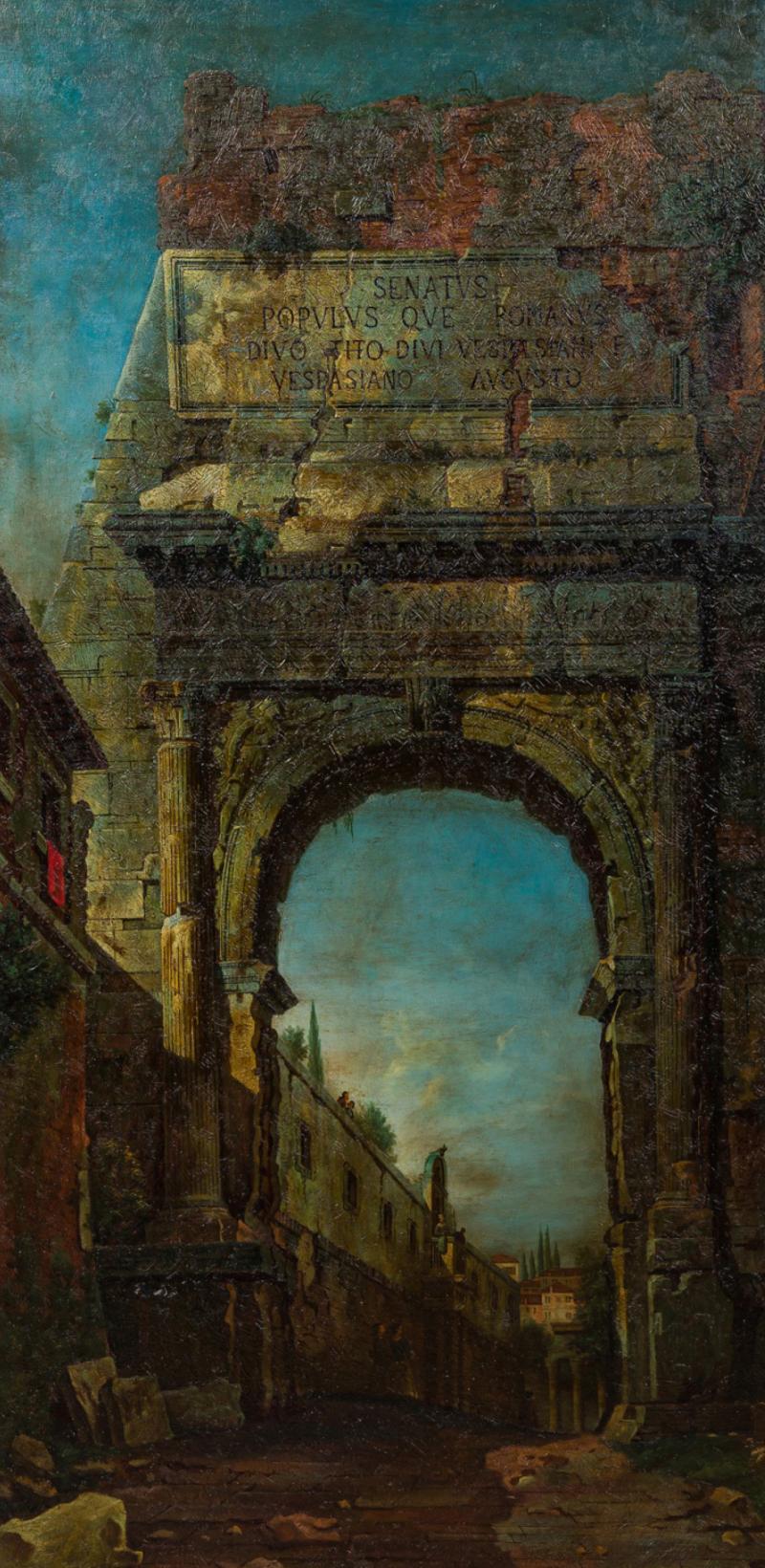 Italian Neo Classic Landscape of Roman Arch