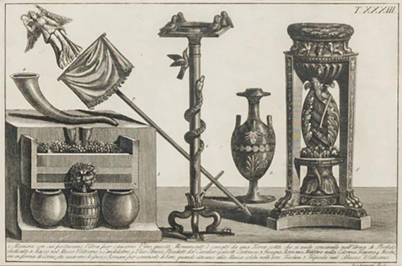 Italian Neo Classic Military Objects Print