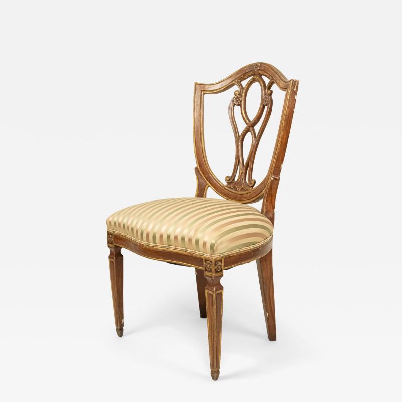 Italian Neo Classic Shield Side Chair
