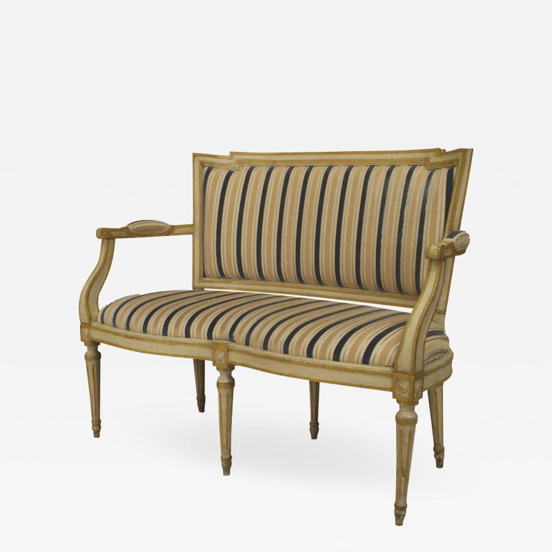 Italian Neo Classic Striped Loveseat