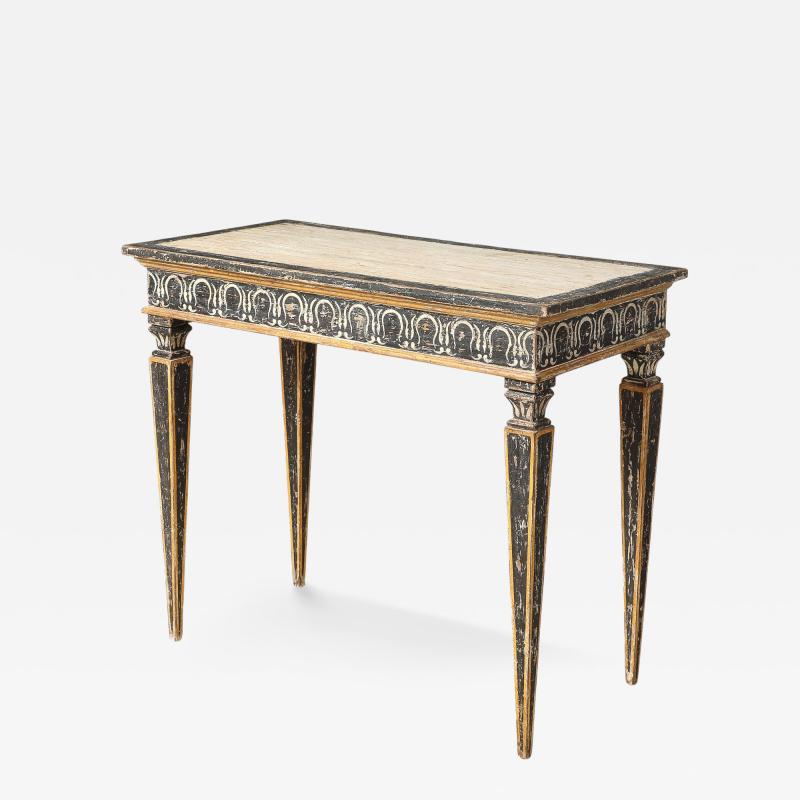 Italian Neoclassic Period Painted Wood Console Table circa 1800
